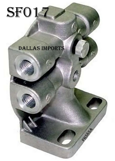 SF017 - CABEÇOTE /SUPORTE FILTRO TIPO RACOR ENTRADA/SAIDA 16MM COM ROSCA CENTRAL 1X14UNS