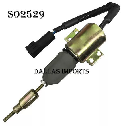 SO2529 - SOLENÓIDE DE PARADA - Cummins – 12V Motores da Série 4B, 4BT, 6B, 6BT, Máquinas