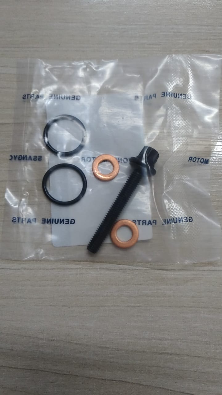 AA016S1 - ARRUELA DE BICO INJETOR DIESEL SSANGYONG ACTYON NEW 2.0 16V DIESEL APOS 2012 KORANDO 2.0 16V DIESEL APOS 2010 - KIT- 1 PARAFUSO SOLTA 2 BICOS  - ARRUELA PARA 2 BICOS