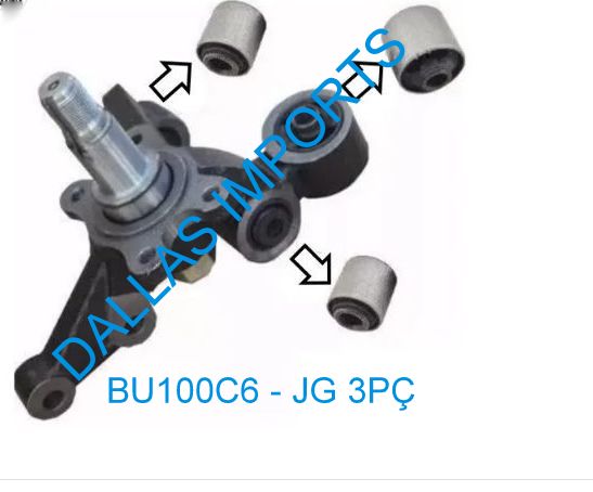 BU100 - JG BUCHA MANGA EIXO / MONTANTE TRASEIRO JAC J3 (3pç)