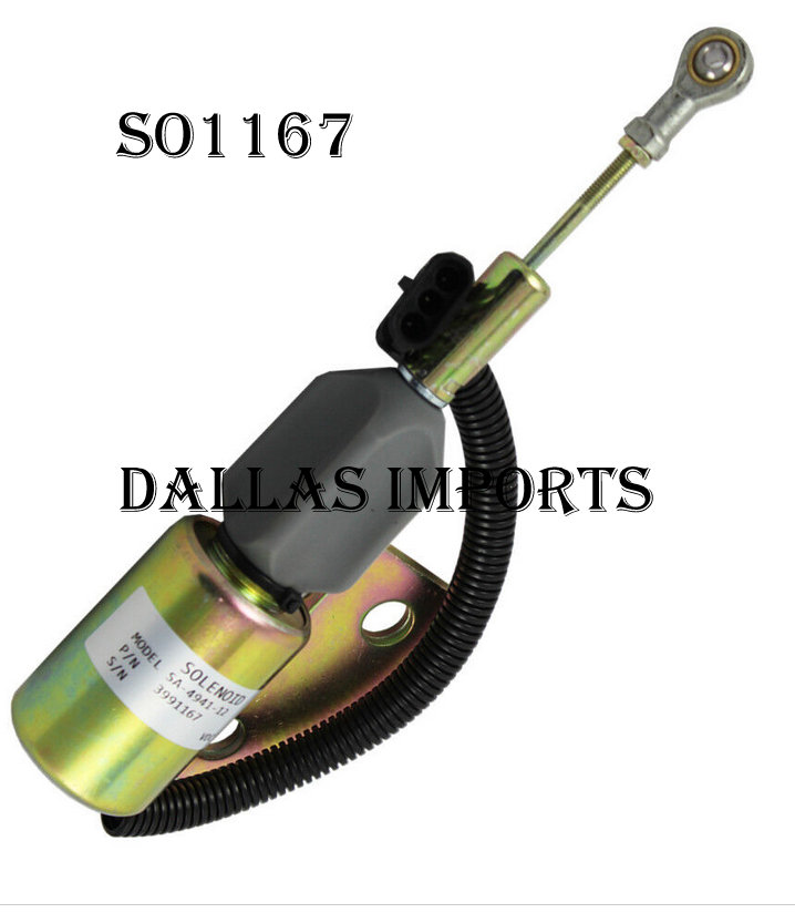 SO1167I2 - SOLENÓIDE DE PARADA -  CUMMINS: INDUSTRIAL, OFF ROAD, MINERAÇÃO HYUNDAI: 335CL ESCAVADEIRAS  OBS: CABO CURTO - 3 PINOS RETANGULAR